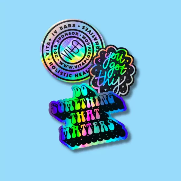 Custom Holographic Stickers - Packaging On - USA - AUSTRALIA