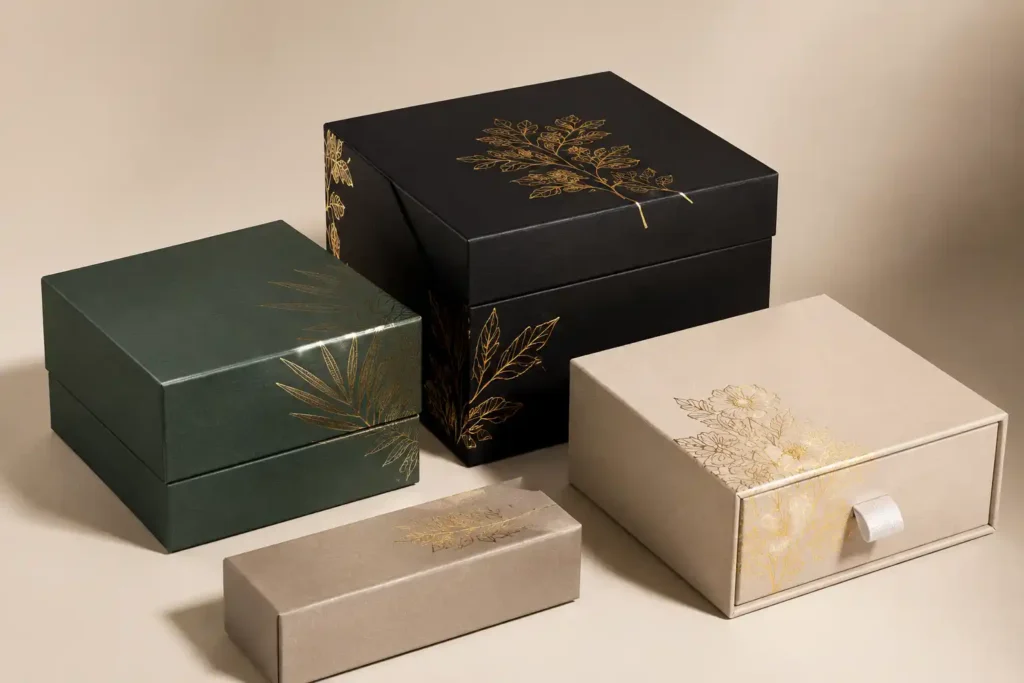 boxes with foiling